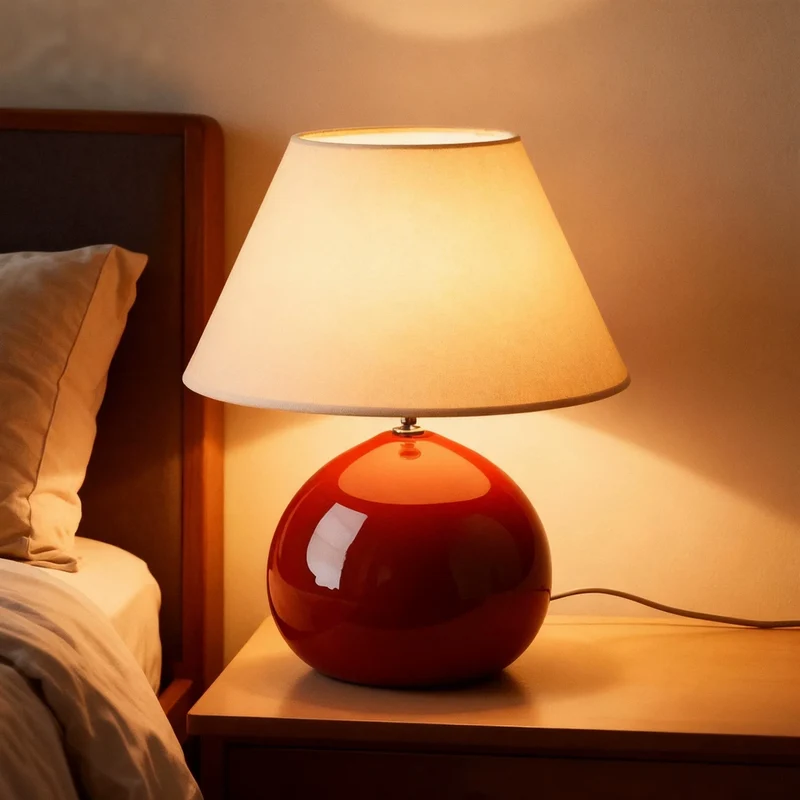 Fransk Vintage Kastanjestil Bordslampa | Veska