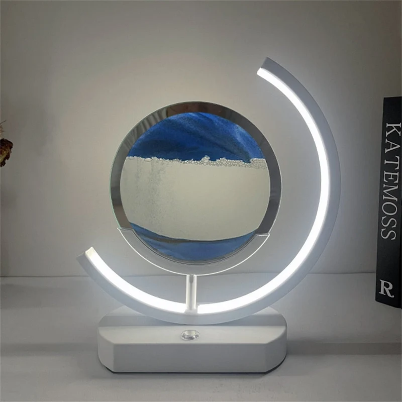 3D LED Flödande Sand Konst Bordslampa | Veska