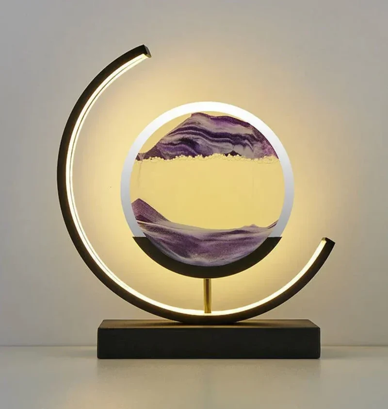 Elegant Sand Landskap Bordslampa Veska