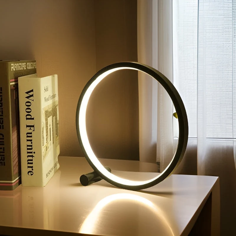 Halo Glo Lampa – minimalistisk dimbar rund LED bordslampa | Veska