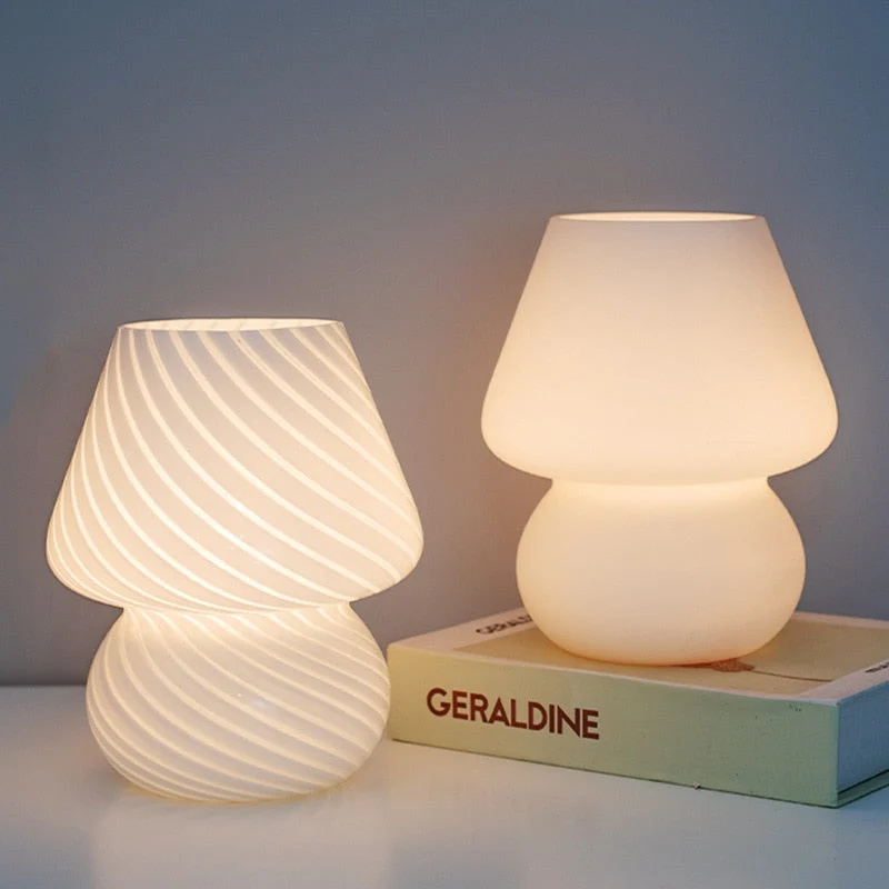 LED Skrivbordslampa i Svamppform gjord av Glas | Veska