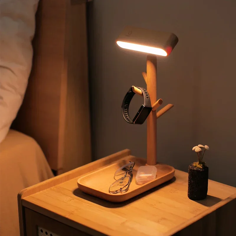 Elegant dimbar bordslampa med förvaring | Veska