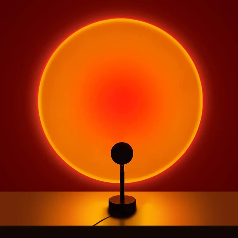 Femton färger solnedgångsprojektor bordslampa | Veska