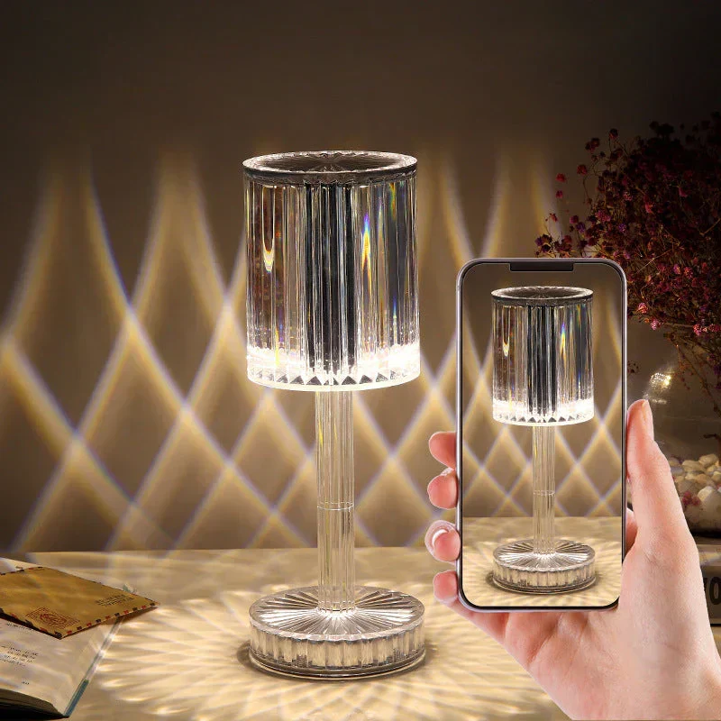 Dimbar Kristall Bordslampa Med Modern Design | Veska