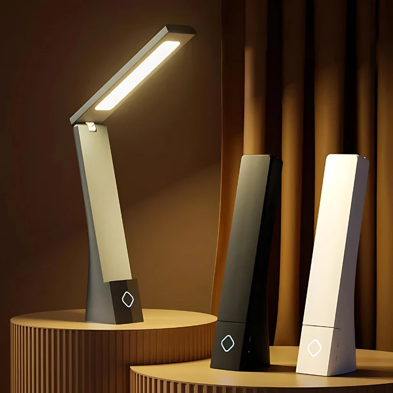 FoldLuxe – Fällbar LED Bordsampa | Touchkontroll & Modern Minimalistisk Design | Veska
