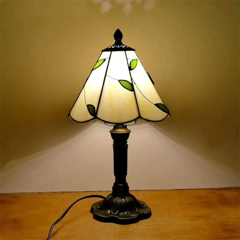 Retro Barock Tiffany Glas LED Bordslampa E27 | Veska