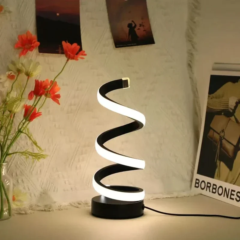Spiral LED-bordslampa – Modern justerbar belysning | Veska