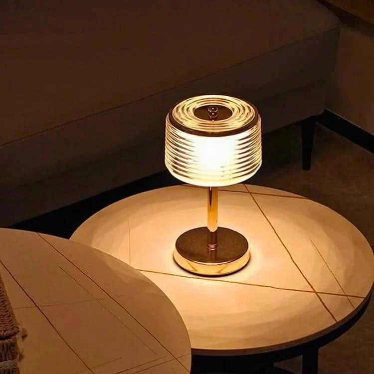 LED Ring Bordslampa med Multi-Lager Skugga | Veska