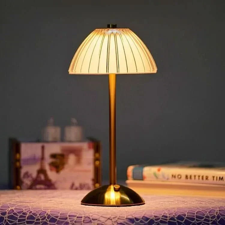 Kristallåteruppladdningsbar LED-bordslampa utan sladd | Veska