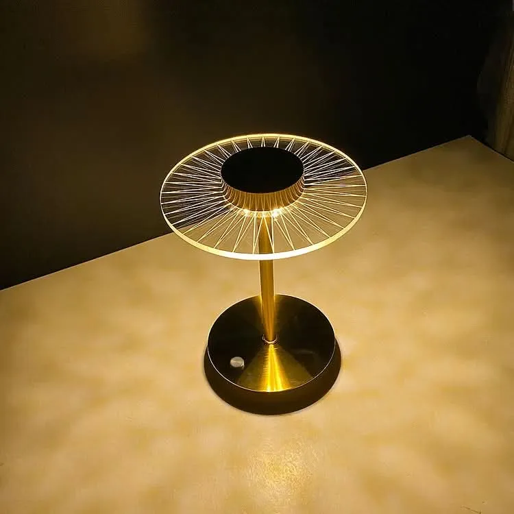 Trådlös uppladdningsbar LED kristallskivbordslampa | Veska