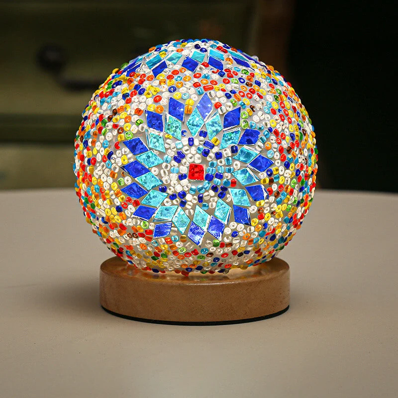 BohoGlow – Modern Bohemisk Bordslampa med USB-laddning | Veska