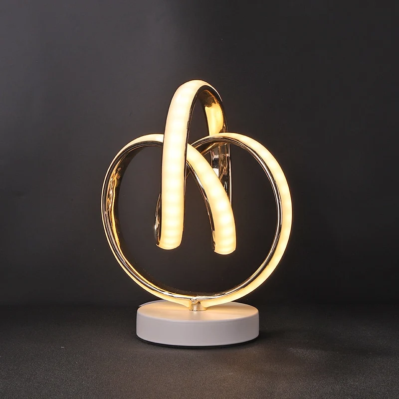 SpiralGlow – Elegant LED Bordslampa med Mysig Varm Ljus | Veska