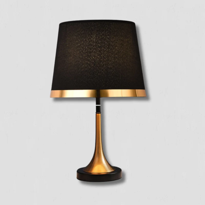 GiltGlow – Elegant Guld och Svart Retro Bordslampa | Veska