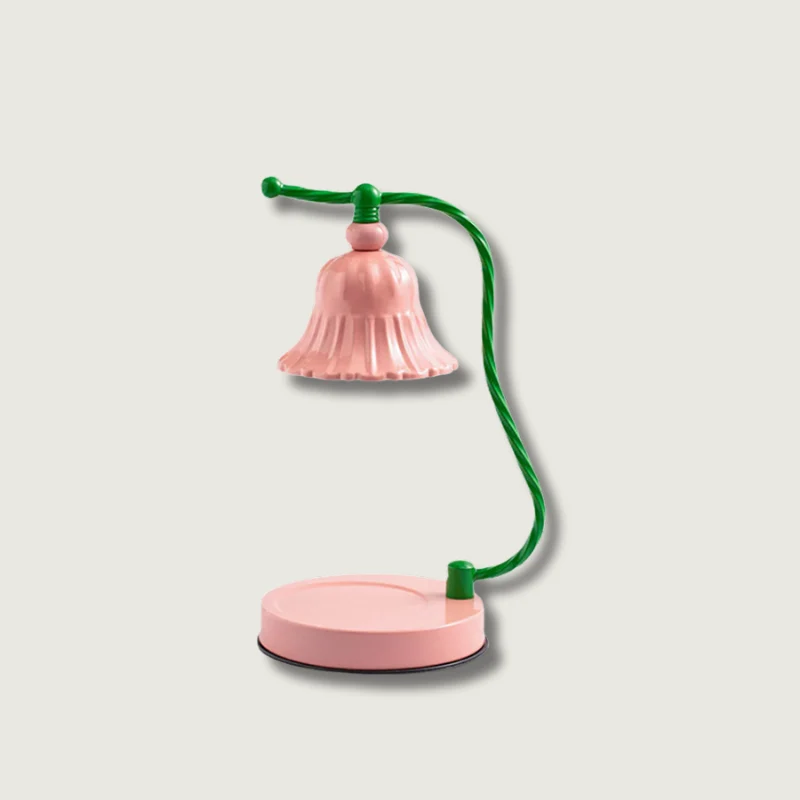 BloomAura – Charmig Rosa Glasbordslampa | Veska