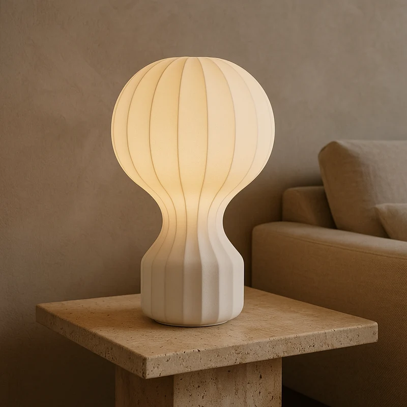 Silka | Wabi Sabi Silkes Bordsmodell – Varm LED Ljus | Veska