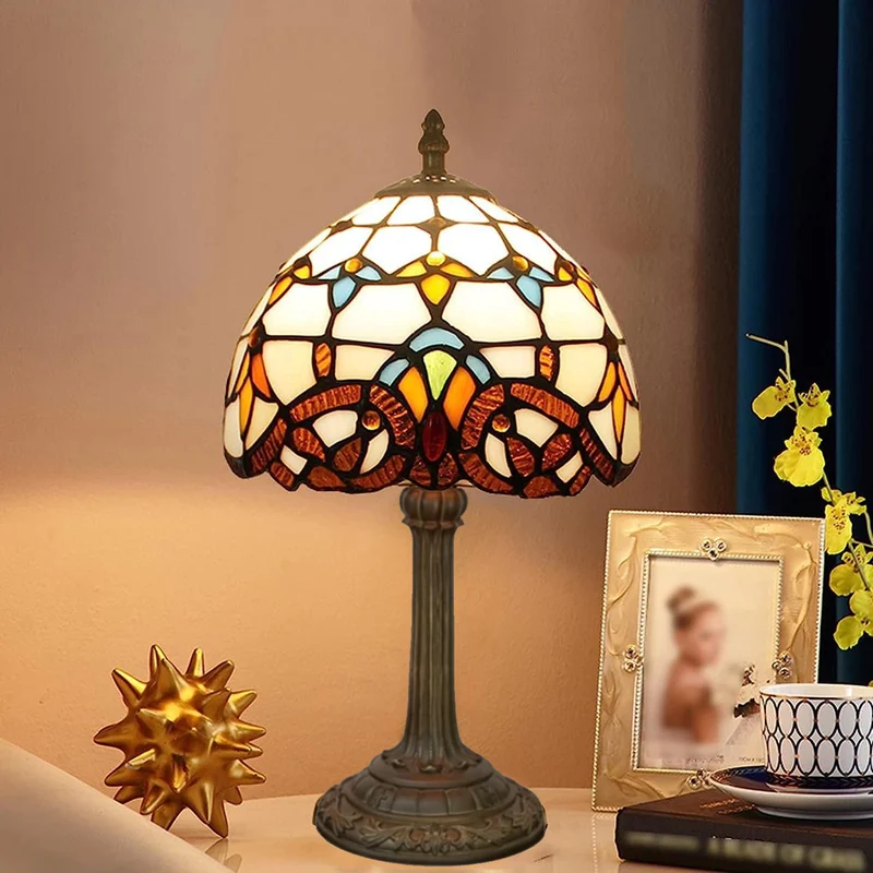 VerreMystique Tiffany-lampa – Tidlös glastabellampa för varm atmosfärisk belysning | Veska