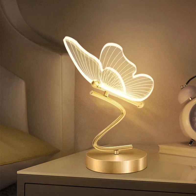 Lyxig Fjäril Bordsbelysning – Elegant LED Stämningsbelysning för Hemmet & Kontoret | Veska