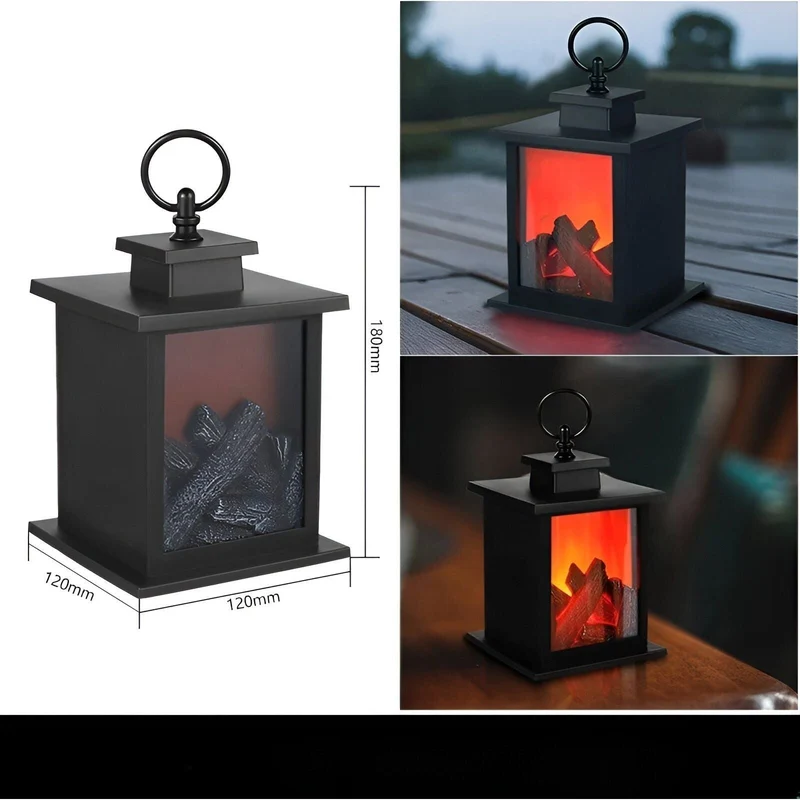 RadiantFlame LED-lampa – Realistisk flammande bordsampel för mysig atmosfärbelysning | Veska
