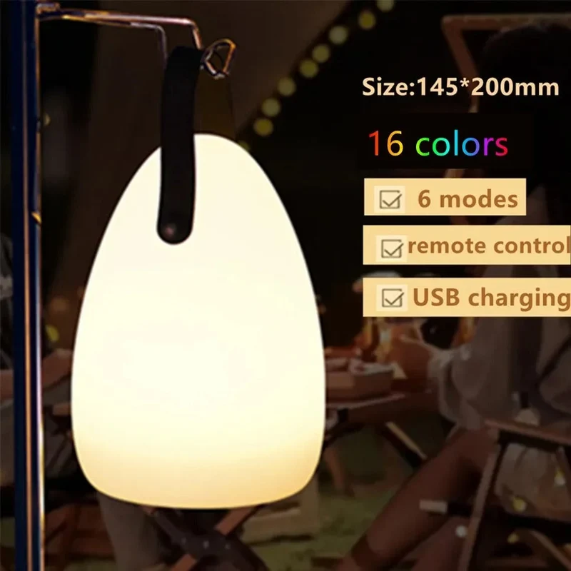 LuminaFusion Lampa – Bärbar Vattentät Sladdlös Bordslampa med Fjärrkontroll | Veska