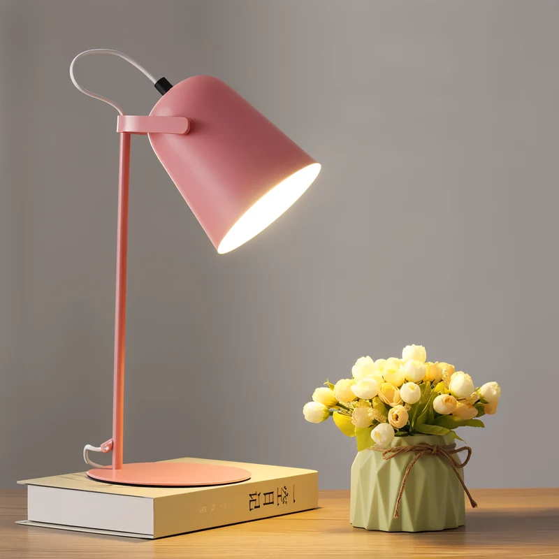 Macaron Skrivbordslampa – Nordisk Gul Justerbar Bordslampa för Läsning & Studier | Veska