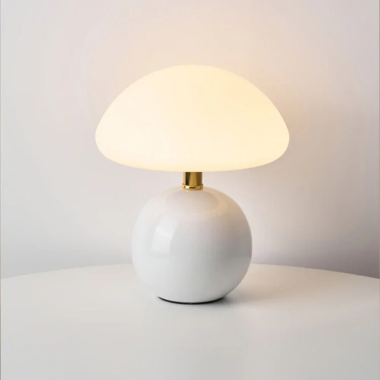 Fransk Cream Svamp Bords Lampa - Vintage Stil Belysning för Heminredning & Vardagsrum | Veska