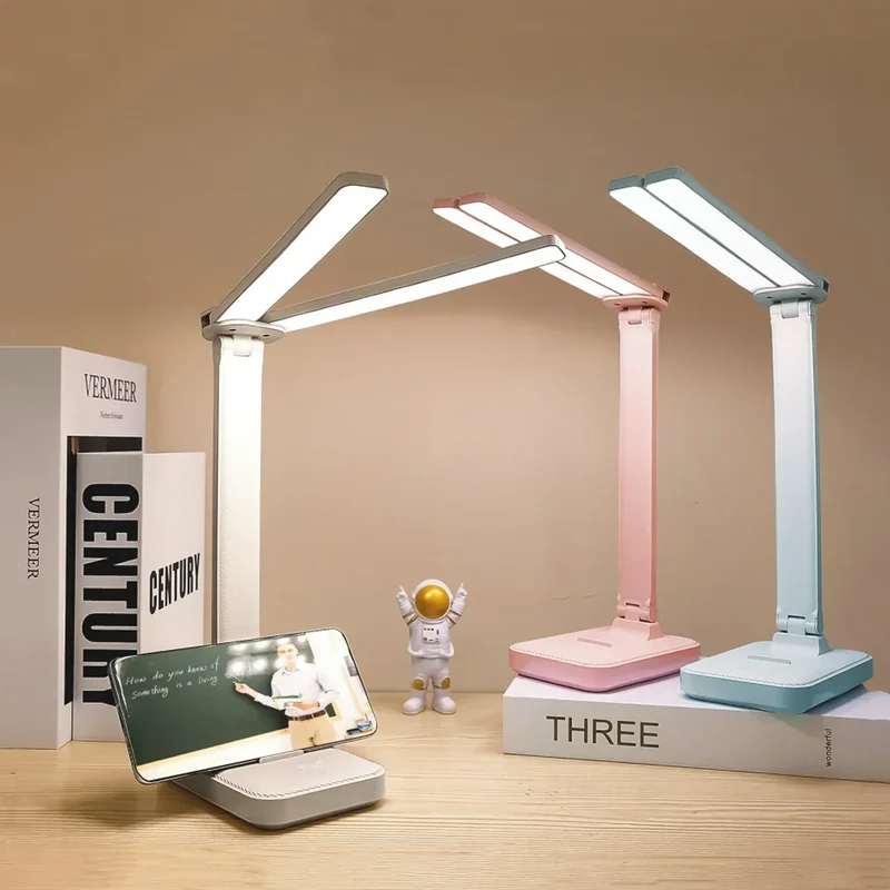 LED Bordslykta | Läsbelysning | USB Laddningsbar. Dimbara & Touch-Styrd för Läsning | Veska