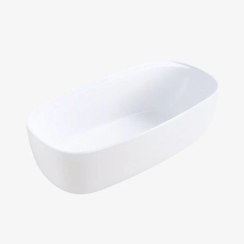 CLEA Eloise Acrylic Freestanding Bathtub Glossy White with Overflow & Pop-Up Waste 1700 x 830 x 580 mm