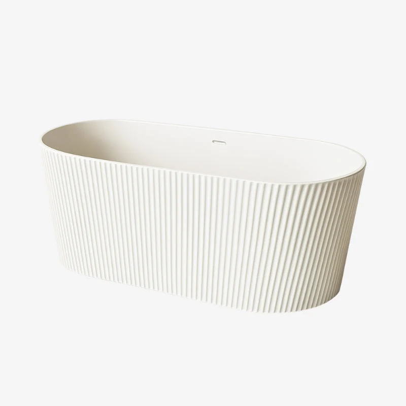 CLEA Gama Pro Acrylic Freestanding Bathtub Matt White with Overflow & Pop-Up Waste 1700 x 750 x 570 mm