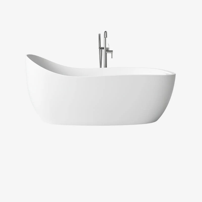 CLEA Salva Acrylic Freestanding Bathtub White with Overflow & Pop-Up Waste 1700 x 800 x 800 mm