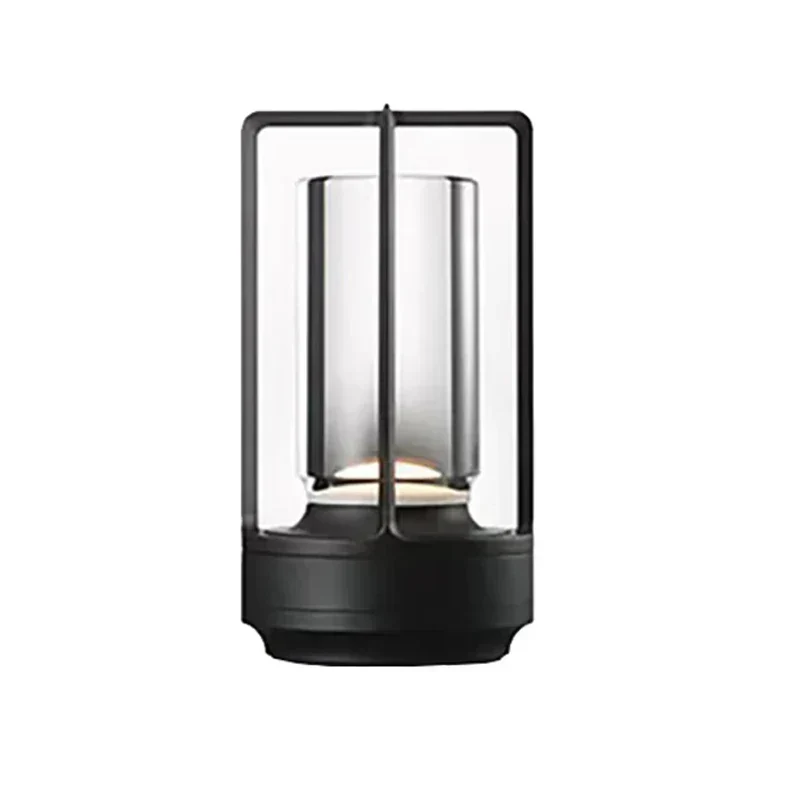 Uppladdningsbar trådlös bordslampa med kristallglas - Bärbar LED-lampa för inomhus- och utomhusområden | Veska