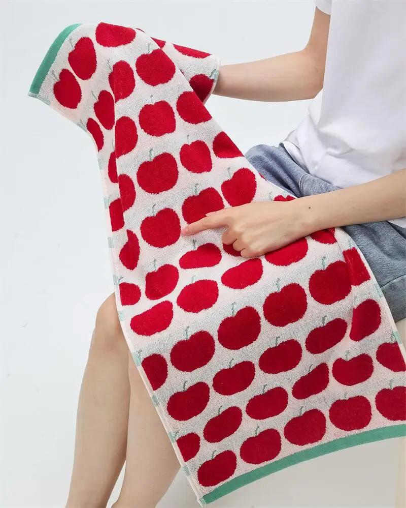 Apples Pattern Cotton Towel | Veska