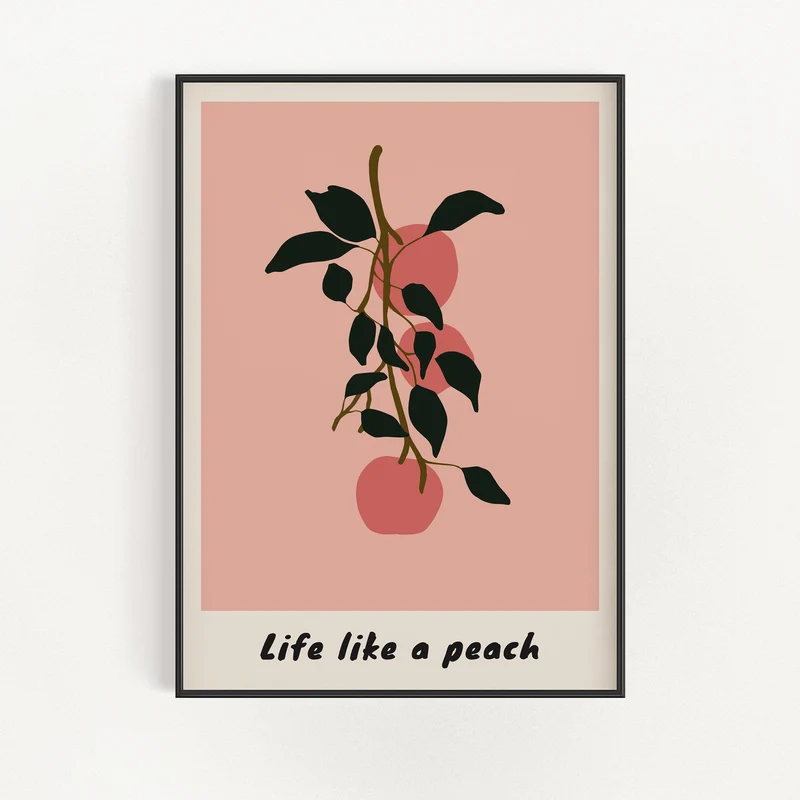 Life Like a Peach Väggkonst | Veska