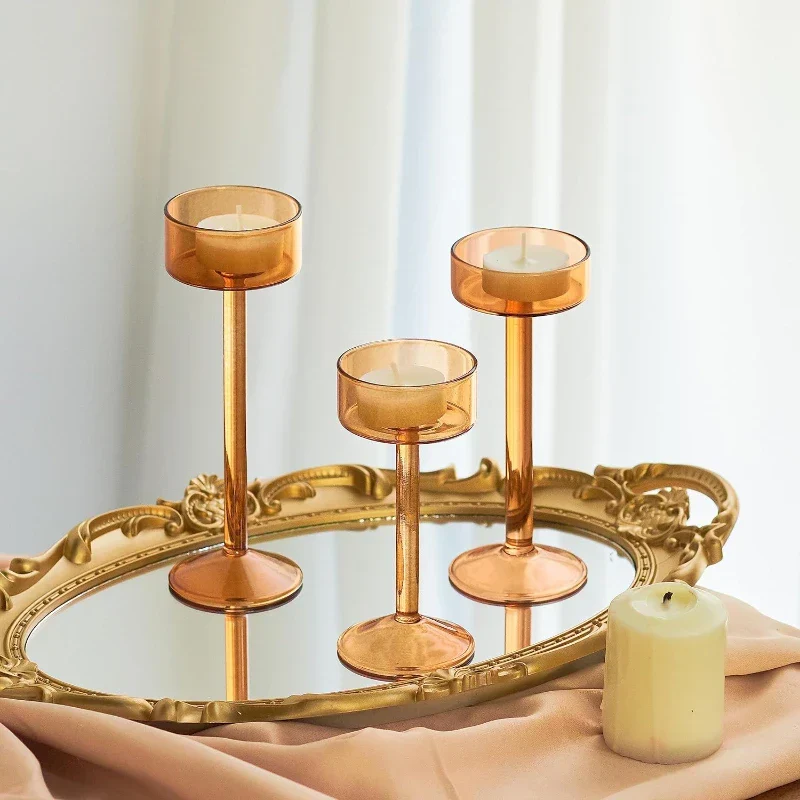 3-delars värmeljusglas ljushållare set | Veska