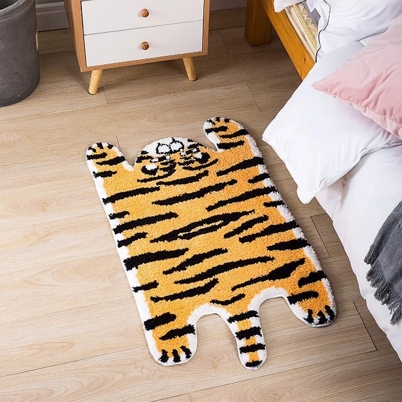 Cartoon Tiger Flocking Foot Mat | Veska