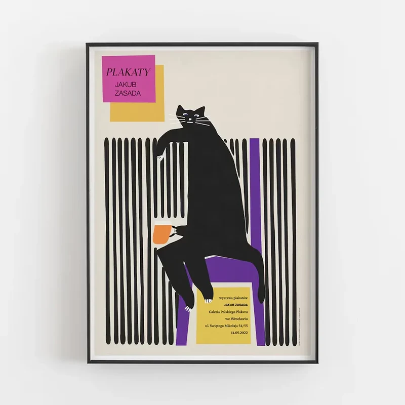 Funky Bear Cat Väggkonst | Veska