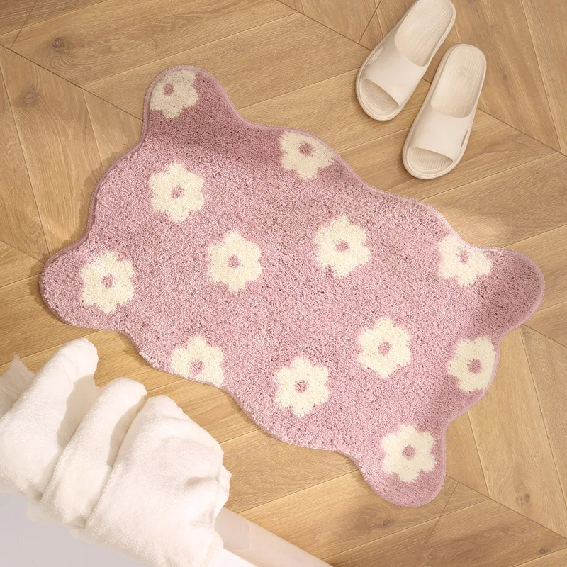 Abstract Floral Tufted Bathroom Mat | Veska