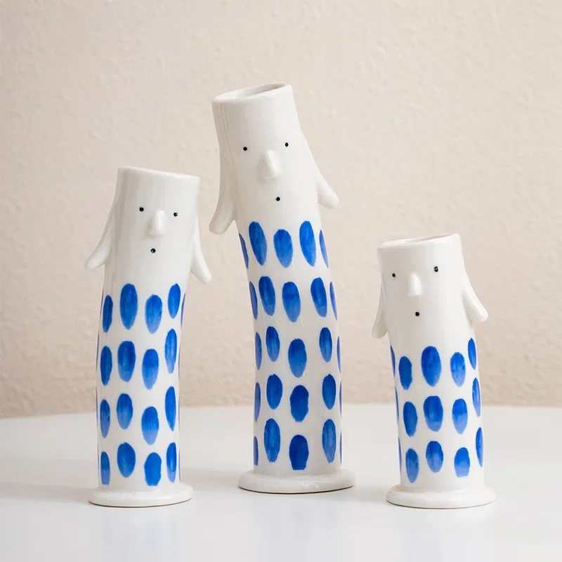 Söt tecknad figur keramikvase | Veska