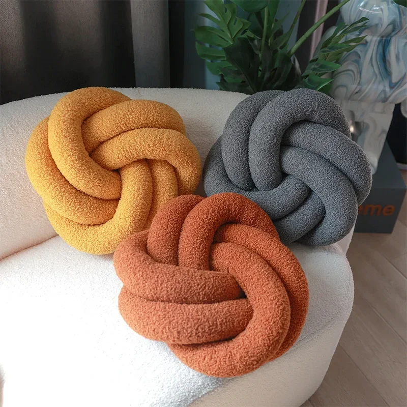 Nordic Cotton Boucle Knot Pillow | Veska