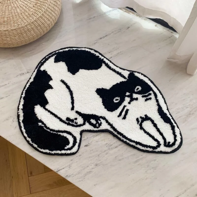 Svart & Vit Katt Badmatta | Veska