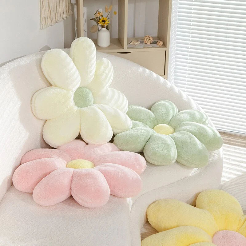 Fluffig Daisy Kudde - Pastell | Veska