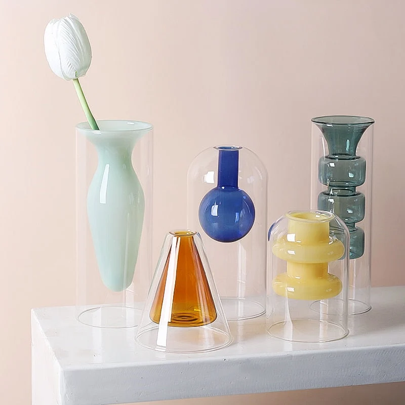 Bubbly Glass Vases - Opaque | Veska