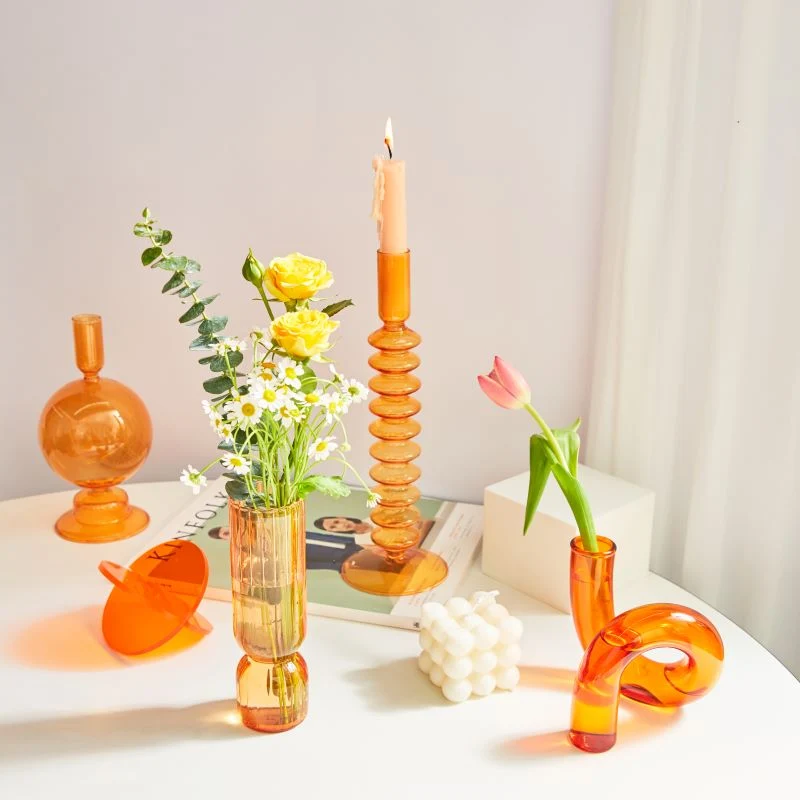 Modern Glasljushållare-Orange | Veska