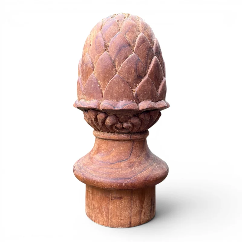 Stolpdekoration kotte i teak