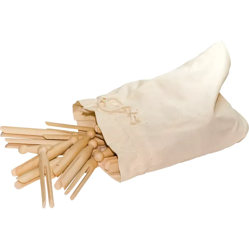 Gammeldags klädnypor i trä 50-pack