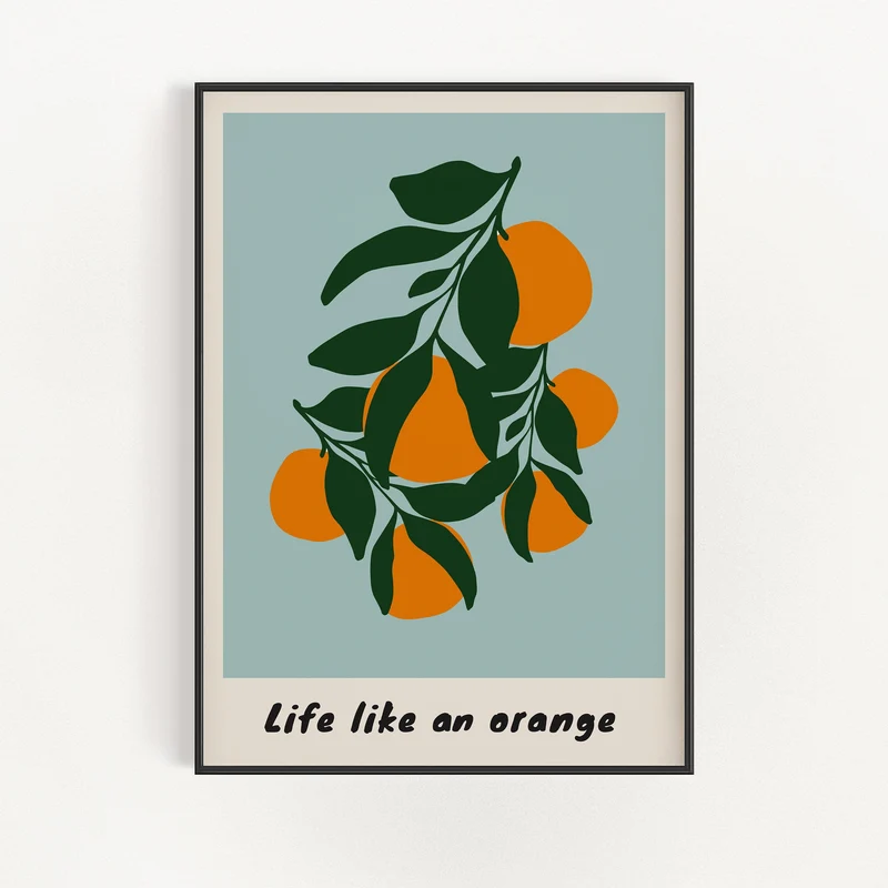 Life Like An Orange Wall Art | Veska