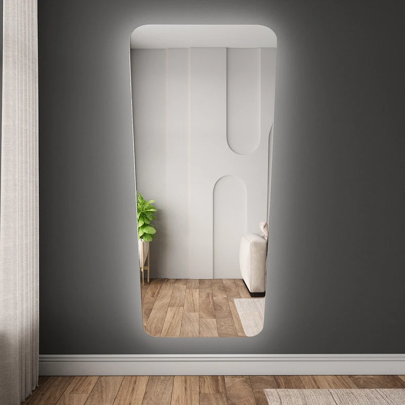 Retro-lattiapeili LED-valoilla (98x183 cm)