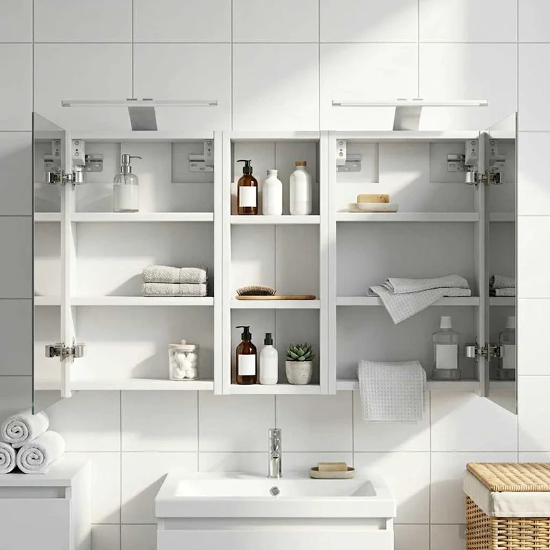 Badrumsskåpsset 3 st 80 x 10,5 x 50 cm Konstruerat trä