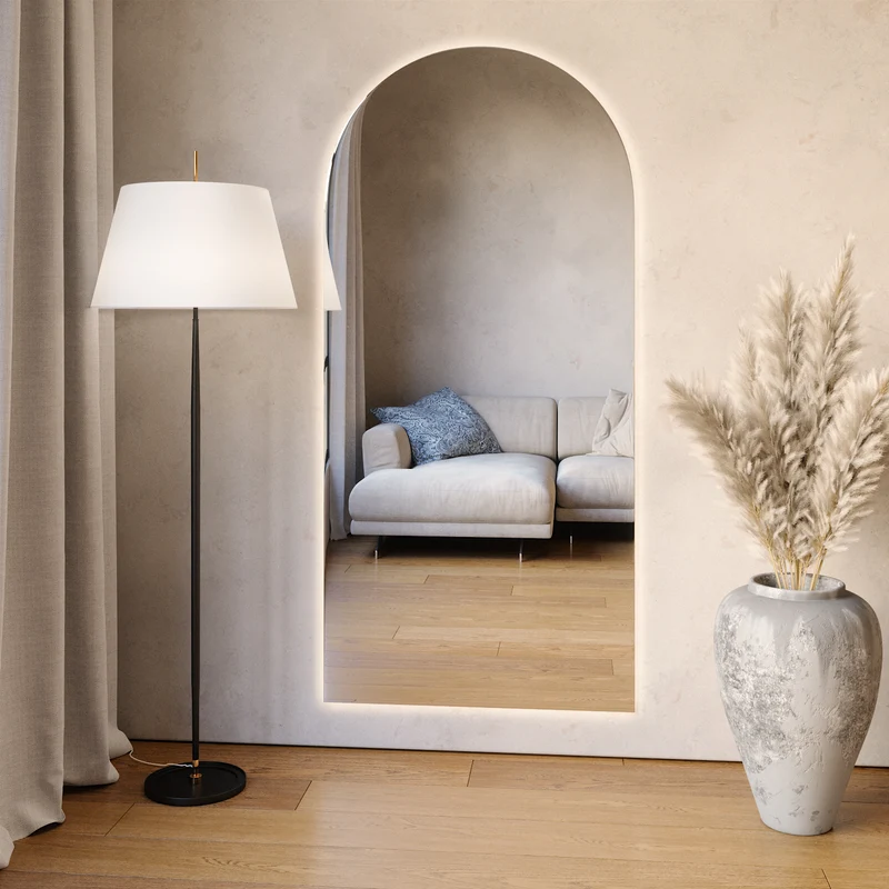 Kaari-peili LED-valoilla (90x190 cm)