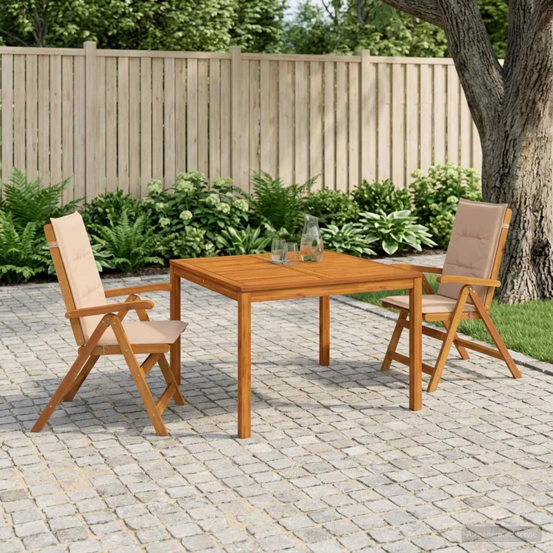 Trädgårdsmöbelset Naturlig Massivt Akaciaträ