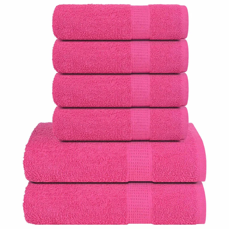 6-delat handduksset FROGN rosa 360 gsm